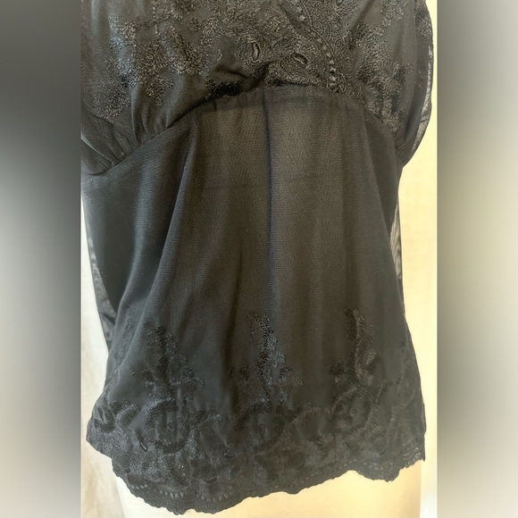 Talbots Womens Black Blouse Shirt Top Lace Size 1X Sleeveless V-Neck NWT - Picture 6 of 14
